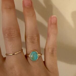 Turquoise 14k gold ring